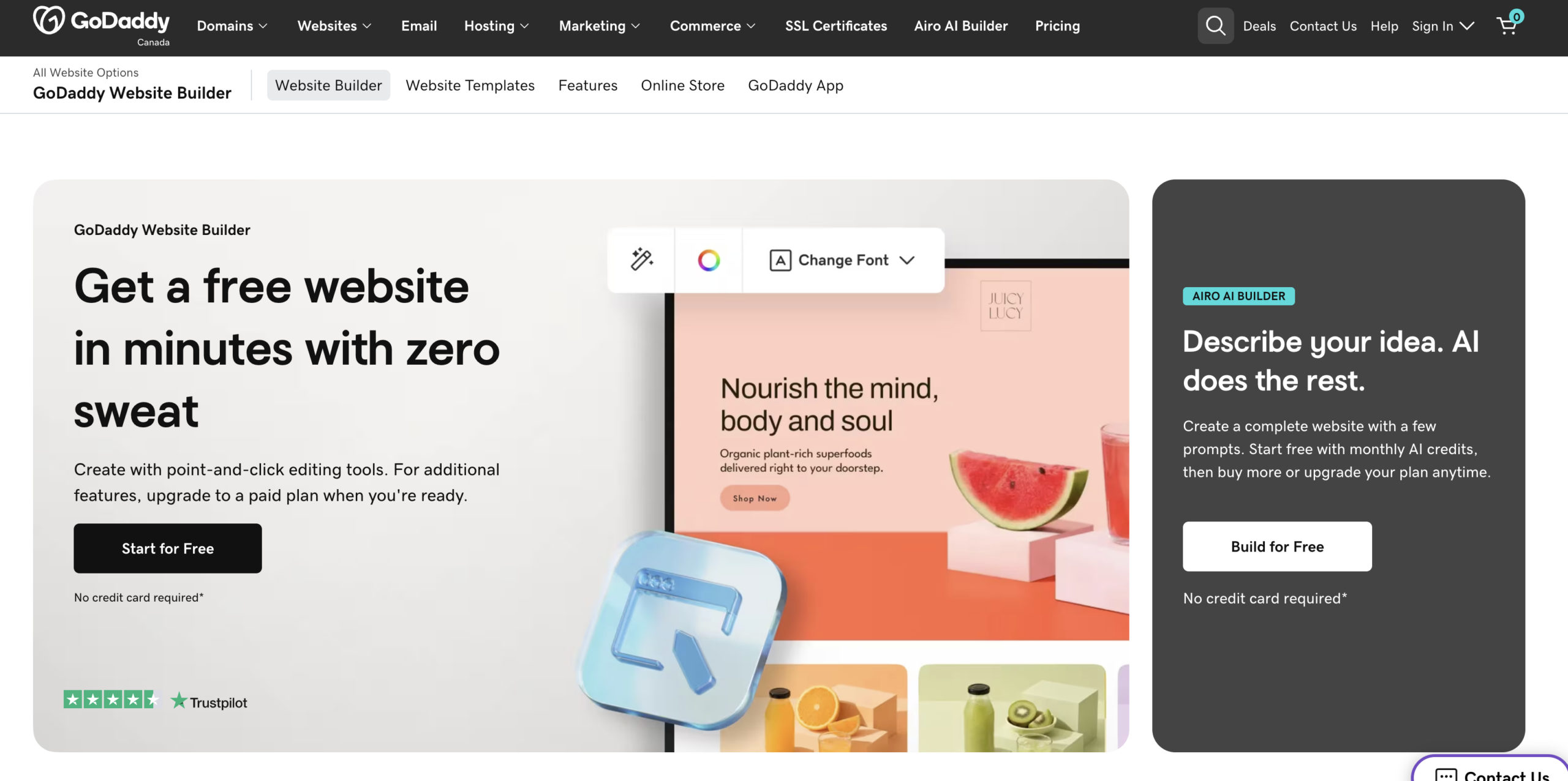 Pros and cons of the GoDaddy website builder
