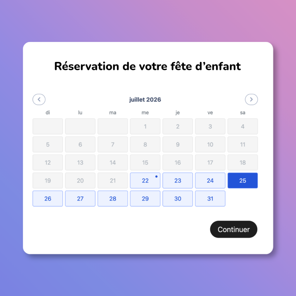 calendrier-reservation-fete-enfants-Activity-Messenger