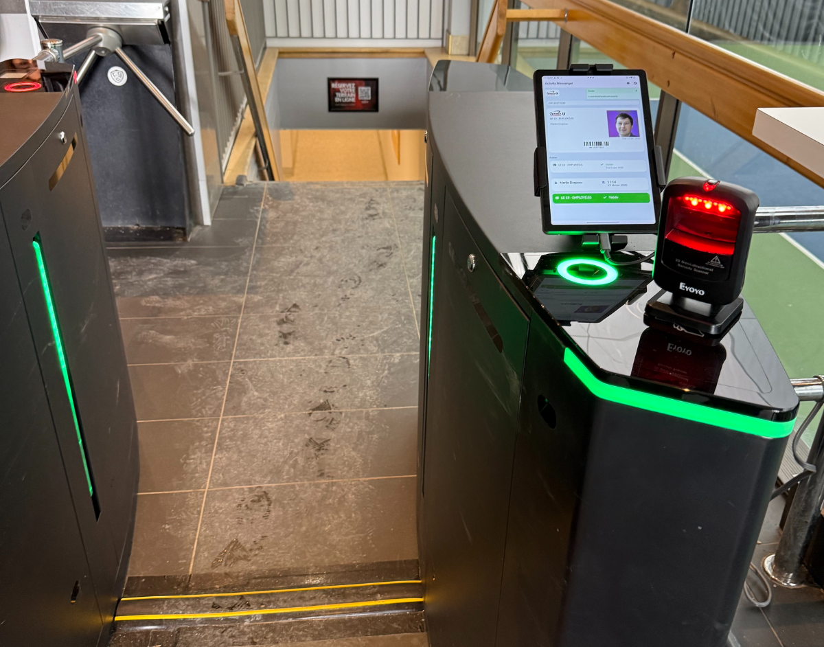 Tennis Facility Access Control with Activity Messenger