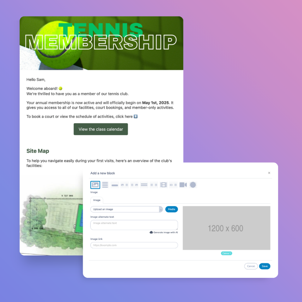 Email tools built-in